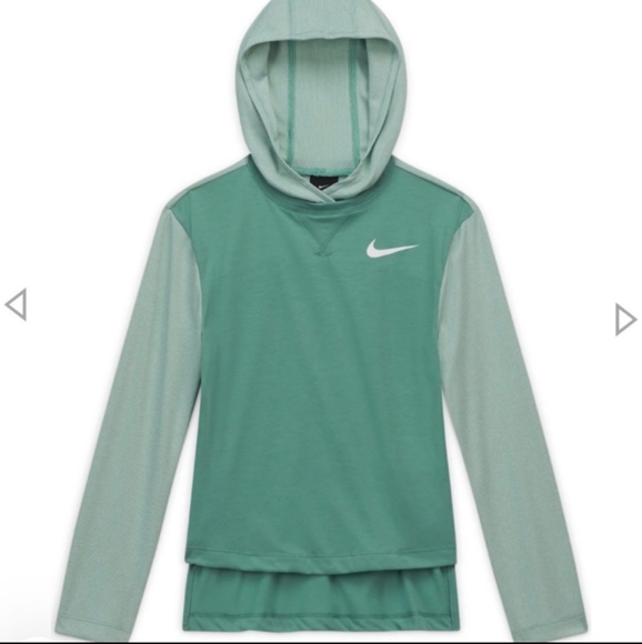 Nike | Dri-FIT Trophy Girls Lightweight Jersey Knit Green Hoodie Youth Size XL - Picture 2 of 15